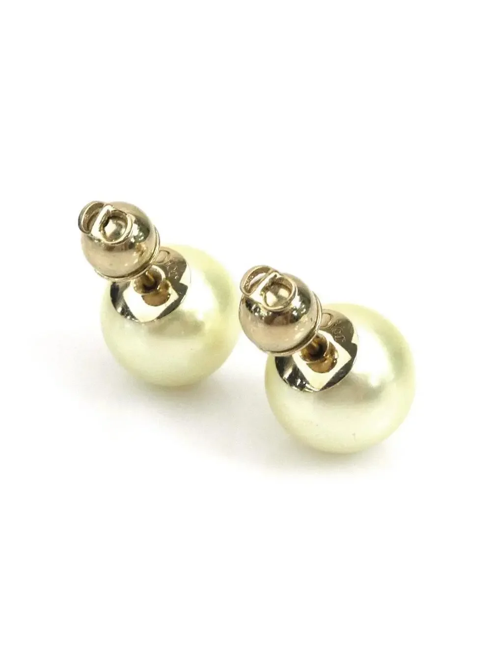 Auth Christian Dior Pierce Earrings #294114C24B